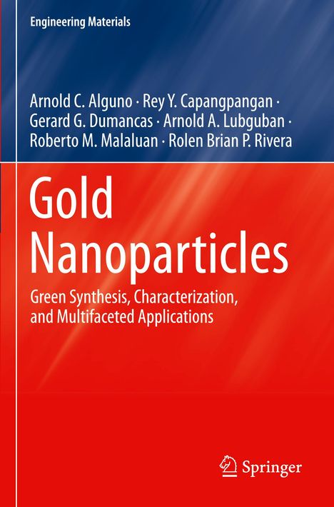 "Gold Nanoparticles: Green Synthesis, Characterization, and Multifaceted Applications." Autorenliste oben, Springer-Logo.