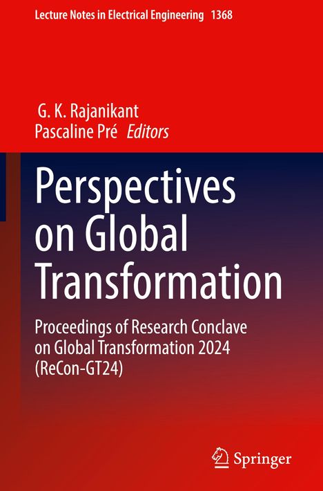 "Perspectives on Global Transformation" in großen Buchstaben. Roter und blauer Hintergrund, rechts unten Springer-Logo.