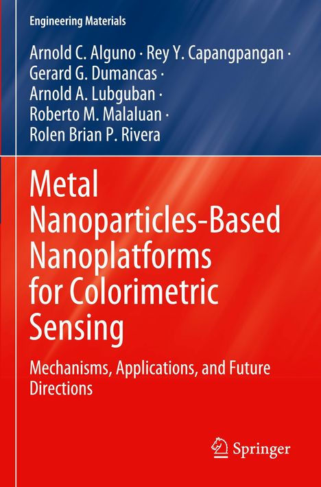 Cover: "Metal Nanoparticles-Based Nanoplatforms for Colorimetric Sensing" Autoren: mehrere. Springer-Logo.