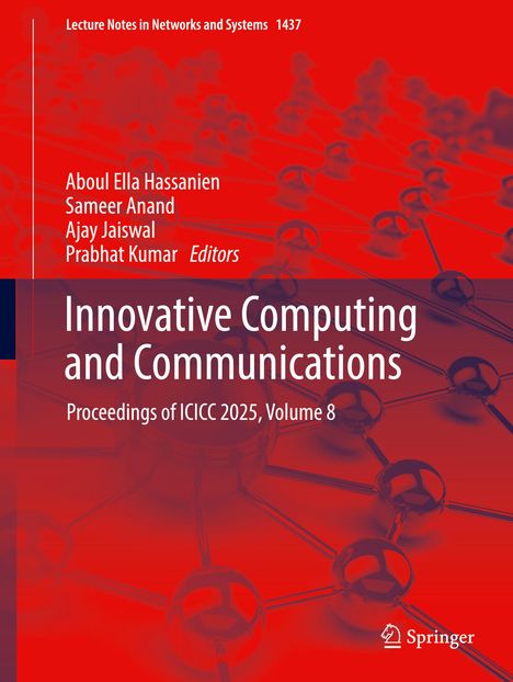 „Lecture Notes in Networks and Systems 1437“, „Innovative Computing and Communications“. Rote Netzstruktur im Hintergrund.