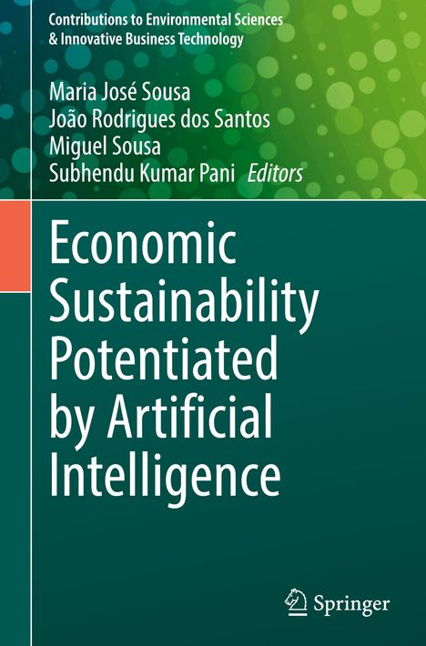 Buchtitel: Economic Sustainability Potentiated by Artificial Intelligence. Herausgeber sind vier Personen. Springer-Logo unten.