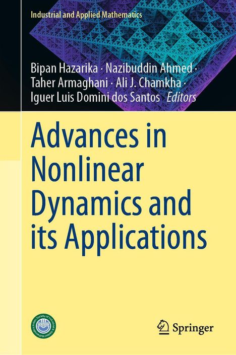 Buchcover mit Titel "Advances in Nonlinear Dynamics and its Applications", mehrere Herausgeber, geometrisches Muster.