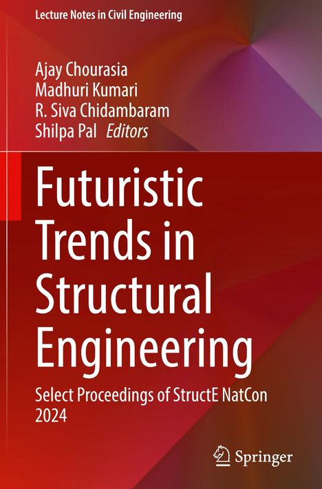 Titel: "Futuristic Trends in Structural Engineering". Rotes, grafisches Design. Springer-Logo unten rechts.