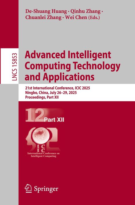 Text: "Advanced Intelligent Computing Technology and Applications." Rotes Layout mit Springer-Logo unten.