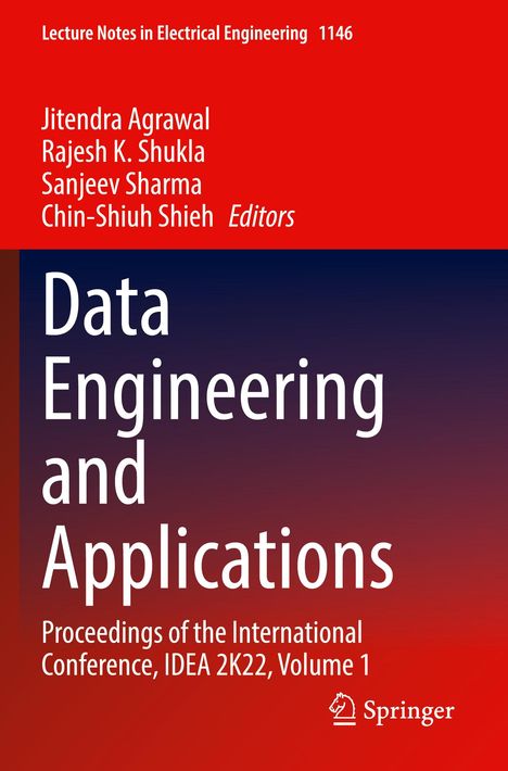Titel: Data Engineering and Applications. Enthält Namen von Herausgebern. Springer ist sichtbar. Cover in Rot- und Blautönen.