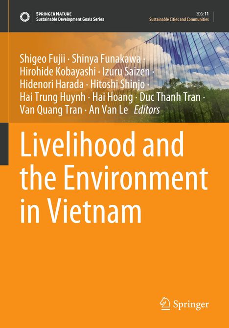 "Livelihood and the Environment in Vietnam", Autorenliste, oranger Hintergrund, Springer-Logo unten.