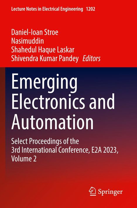 "Lecture Notes in Electrical Engineering 1202, Emerging Electronics and Automation, Springer-Logo unten rechts."
