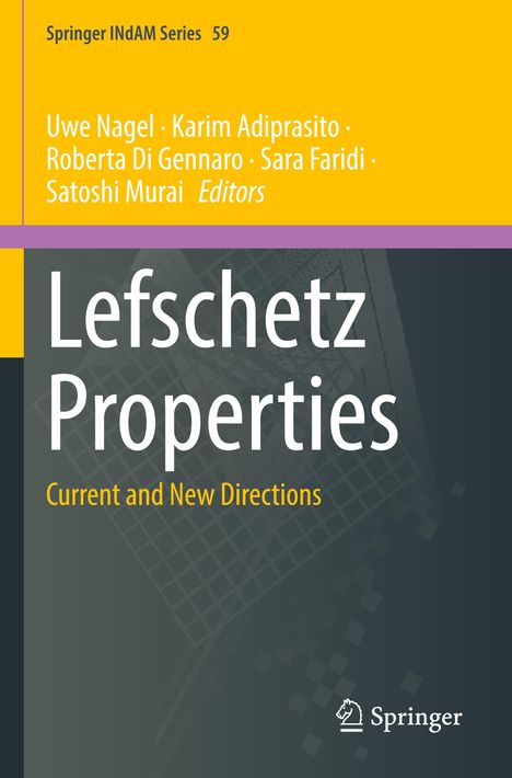 "Lefschetz Properties: Current and New Directions". Gelbe und graue Farbtöne, Autoren oben, Springer-Logo unten.