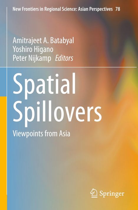 "Spatial Spillovers: Viewpoints from Asia". Gelb-blaues abstraktes Design, Springer-Logo unten rechts.