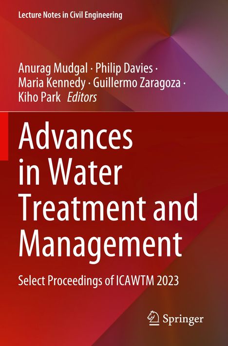 Titel: "Advances in Water Treatment and Management". Hintergrund in Rot- und Brauntönen, Springer-Logo.