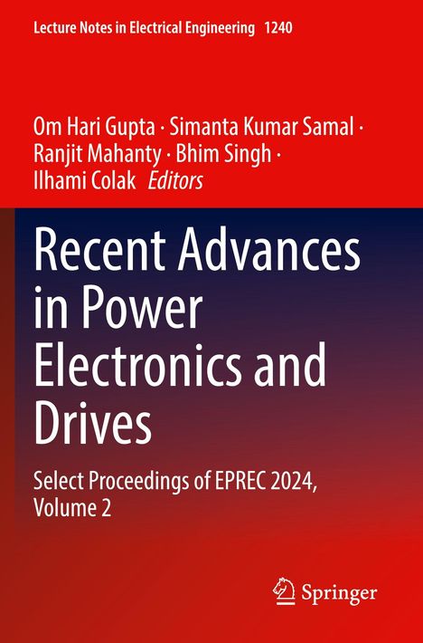 Titel: "Recent Advances in Power Electronics and Drives". Rotes und dunkelblaues Design, Springer-Logo unten.
