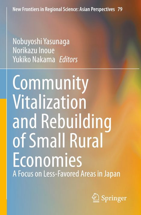 "Community Vitalization and Rebuilding of Small Rural Economies" steht im Zentrum. Hintergrund in warmen Farben. Springer-Logo.