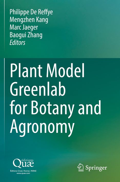 "Plant Model Greenlab for Botany and Agronomy." Oben sind die Herausgeber auf einem grünlichen Hintergrund genannt.