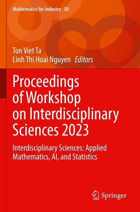 "Proceedings of Workshop on Interdisciplinary Sciences 2023." Roter Hintergrund mit weißen Texten und einem kleinen Springer-Logo.