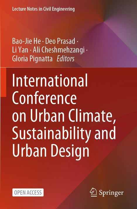 Titel: "International Conference on Urban Climate, Sustainability and Urban Design". Oben Namen der Herausgeber. Unten Springer-Logo.