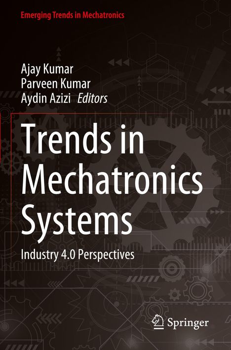 Titel: "Trends in Mechatronics Systems: Industry 4.0 Perspectives". Zahnrad-Hintergrund, Springer-Logo unten rechts.