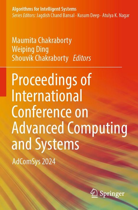 "Proceedings of International Conference on Advanced Computing and Systems, AdComSys 2024." Orange Hintergrund. Springer-Logo unten.