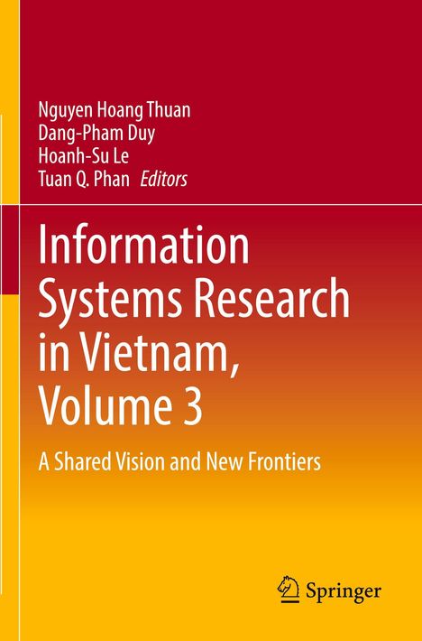 Titel: "Information Systems Research in Vietnam, Volume 3". Autoren: Nguyen Hoang Thuan et al. Gelb-roter Hintergrund. Springer-Logo.