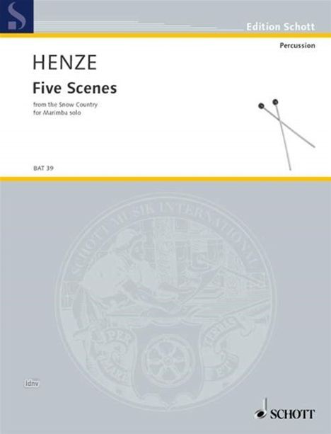 Hans Werner Henze: Five Scenes from the Snow Coun, Noten