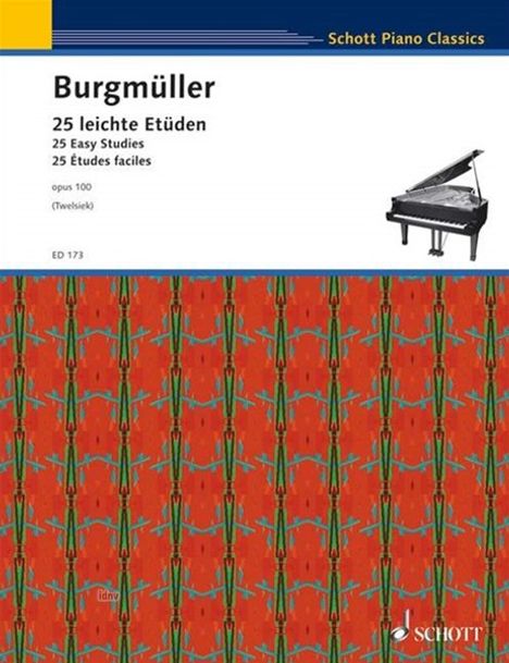 Friedrich Burgmüller: Burgmüller,F.       :25 leichte Et...100 /Klav /GH, Noten