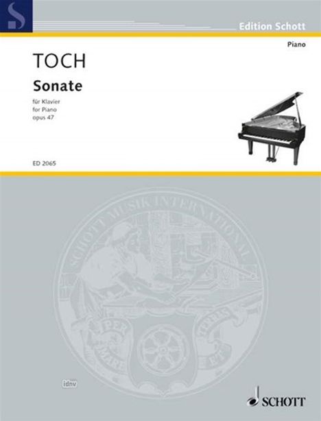 Ernst Toch: Sonate op. 47 (1928), Noten