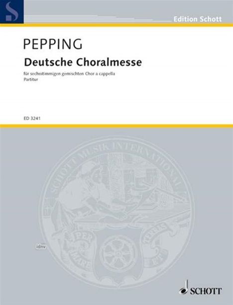 Ernst Pepping: Deutsche Choralmesse, Noten