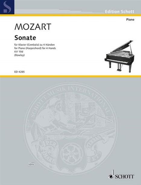 Wolfgang Amadeus Mozart: Sonate C-Dur KV 19d, Noten