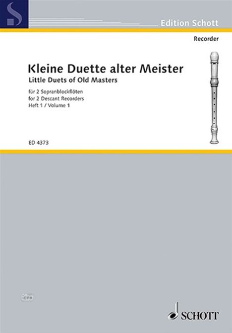 Kleine Duette alter Meister, Noten