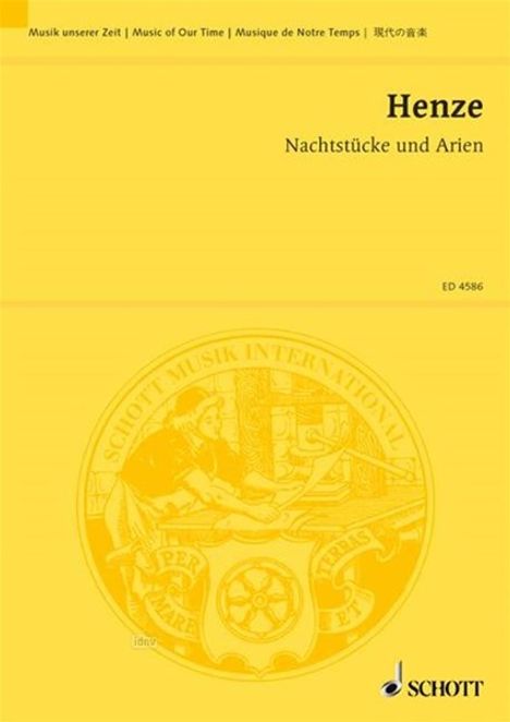 Hans Werner Henze: Nachtstücke und Arien, Noten