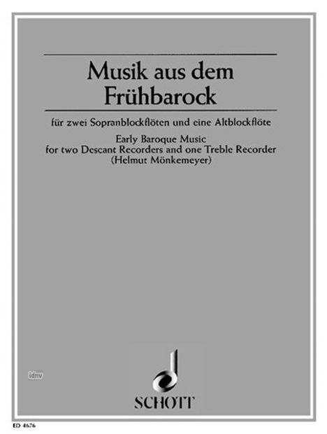 Musik aus dem Frühbarock, Noten