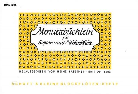 Menuettbüchlein, Noten