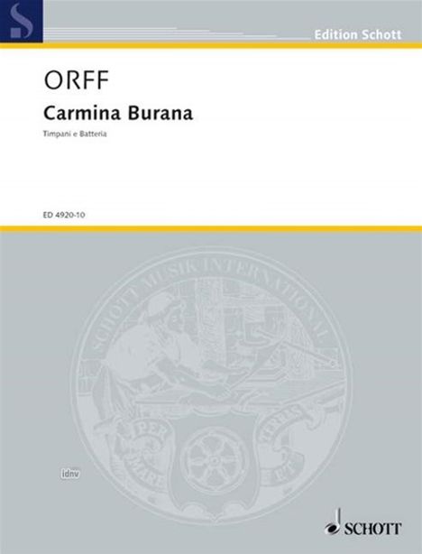 Carl Orff: Orff,C.             :Carmina Burana /E /Schlgz, Noten