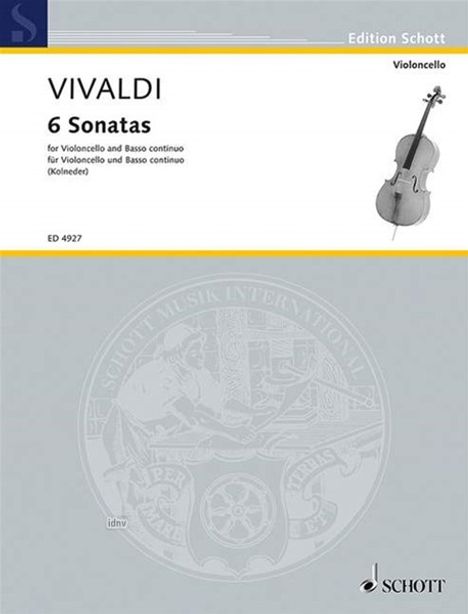 Antonio Vivaldi: Vivaldi, Antonio    :6 Son. /E /VC/Klav(Cemb), Noten