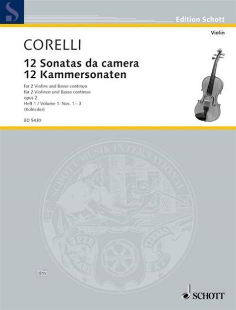 Arcangelo Corelli: 12 Kammersonaten op. 2, Noten