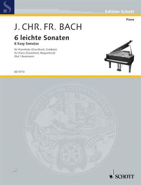 Johann Christoph Friedrich Bach: Sechs leichte Sonaten, Noten