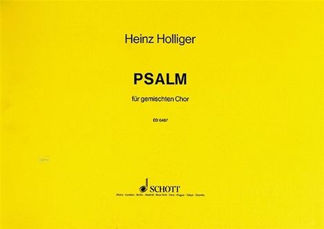 Heinz Holliger: Psalm, Noten