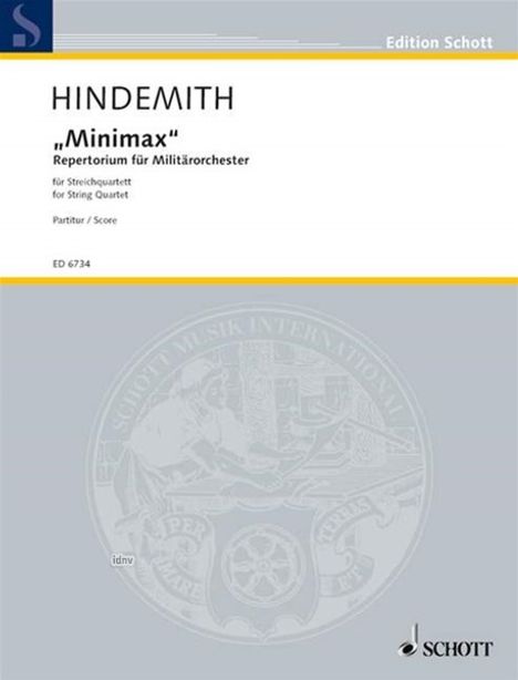 Paul Hindemith: Minimax, Noten