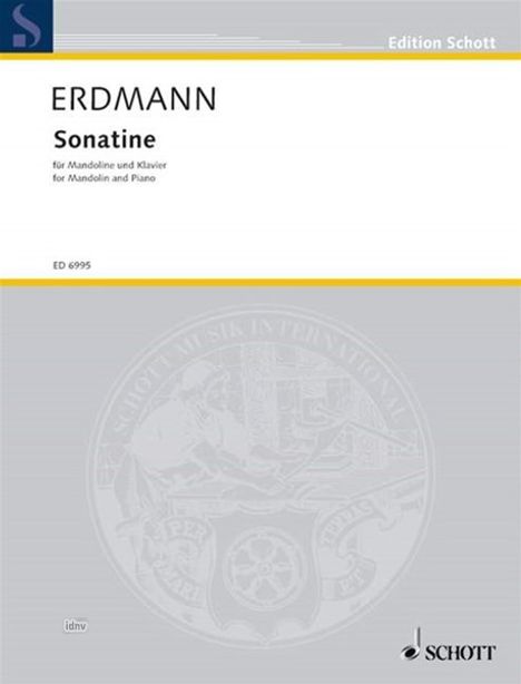 Dietrich Erdmann: Sonatine, Noten