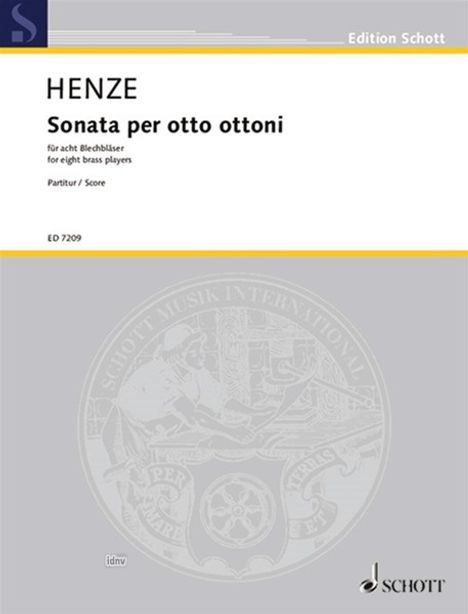 Hans Werner Henze: Sonata, Noten