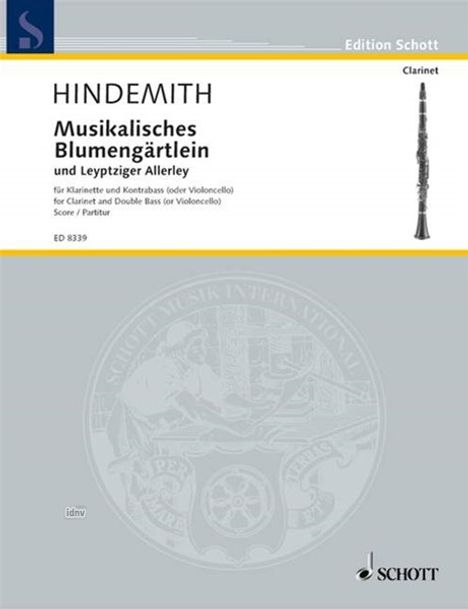 Paul Hindemith: Musikalisches Blumengärtlein u, Noten