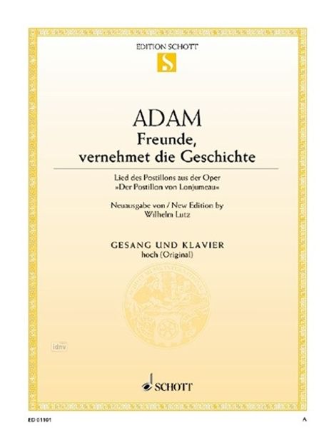 Adolphe Adam: Der Postillon von Lonjumeau, Noten