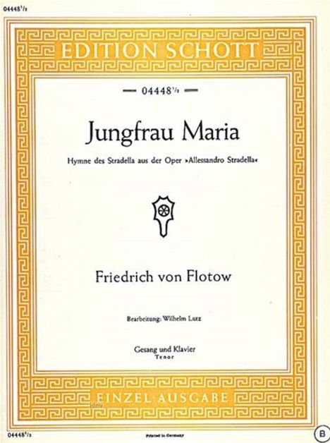 Friedrich von Flotow: Alessandro Stradella, Noten