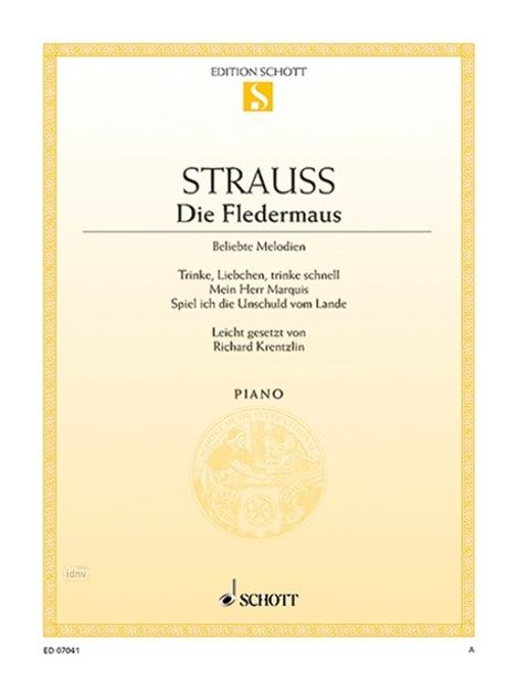 Johann Strauss II: Die Fledermaus, Noten