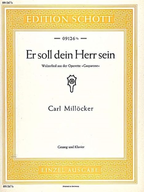 Carl Millöcker: Gasparone, Noten