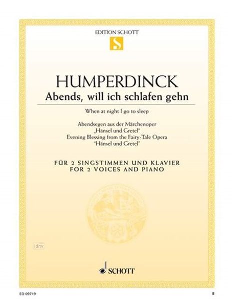 Engelbert Humperdinck: Humperd.,E.         :Abe... /ssolo,asolo,klav /GEF, Noten