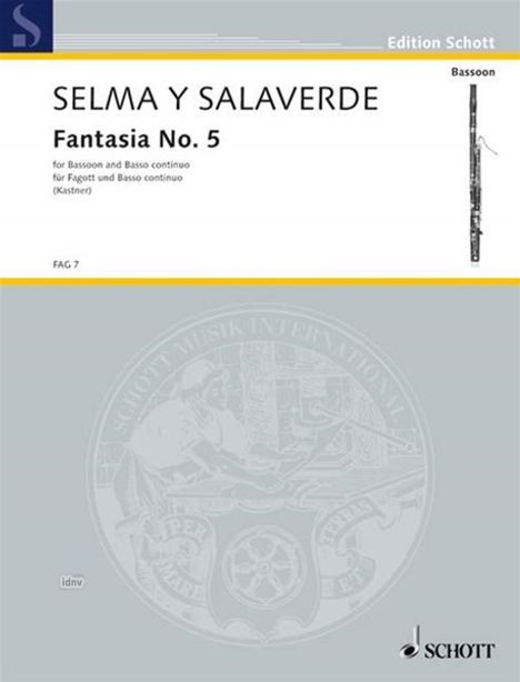 Bartolomeo de Selma y Salaverde: Fantasia No.5, Noten