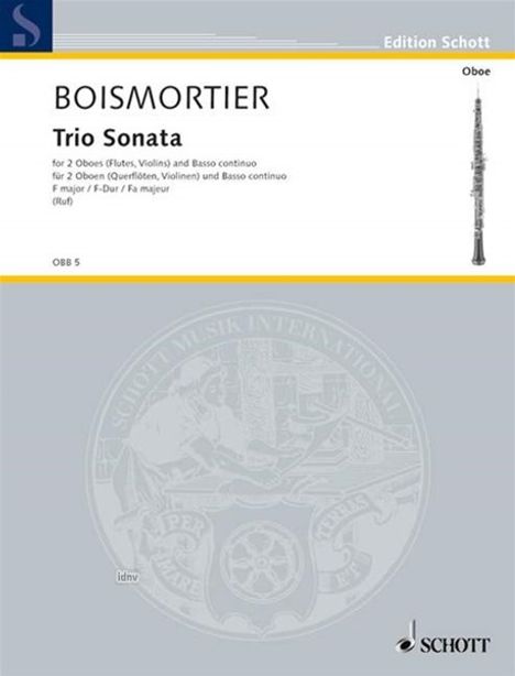 Joseph Bodin de Boismortier: Triosonate F-Dur op. 28/5, Noten