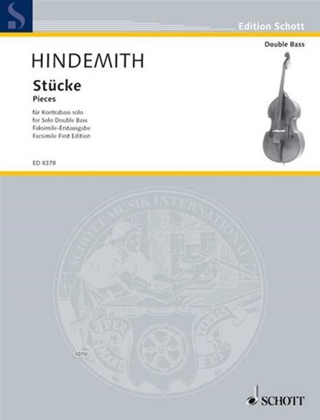 Paul Hindemith:Stücke für Kontrabaß solo, Noten