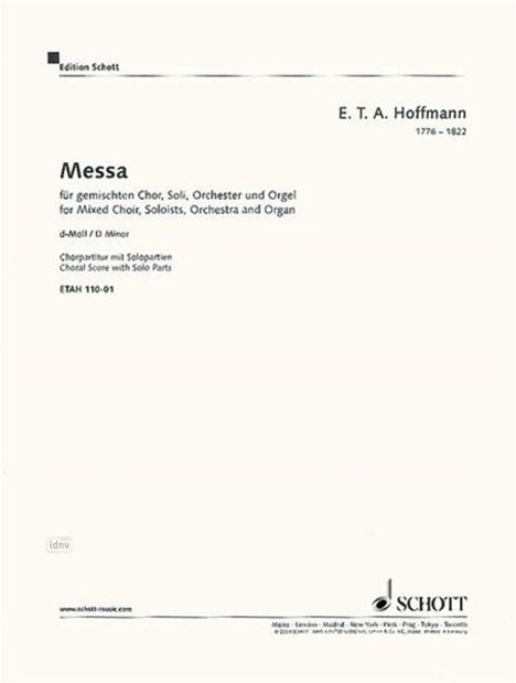 E.T.A. Hoffmann: Messa d-Moll, Noten