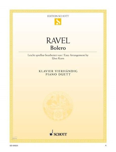 Maurice Ravel: Bolero C-Dur, Noten